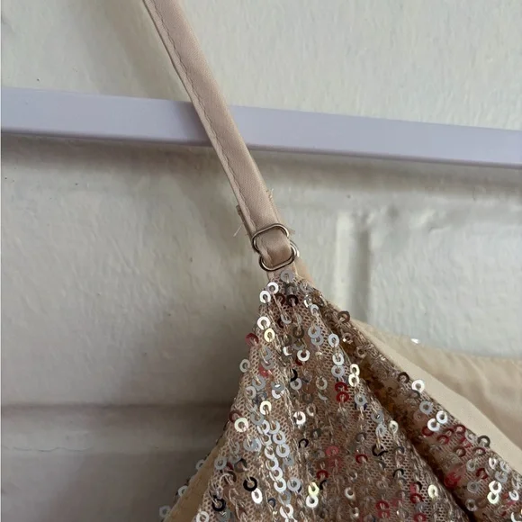Endless Rose Cream Sequins Tank Top, SZ M NWT - Picture 11 of 13
